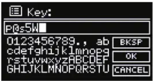Key: P@s5W 0123456789., ab cdefghijklmnopg rstuvwxyzABCDEFGHIJKLMNOPQRSTUVWXYZ GHIJKLMNOPQRSTUVWXYZ BKSP OK CANCEL