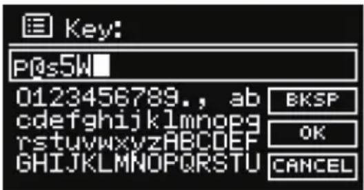 Key: P@s5W 0123456789., ab cdefghijklmnopg rstuvwxyzABCDEFGHIJKLMNOPQRSTUVWXYZ GHIJKLMNOPQRSTUVWXYZ BKSP OK CANCEL