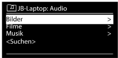 MEDION P85105 (MD 87505) - Audiodateien aus dem Netzwerk auswählen - 1