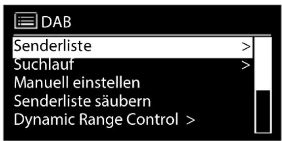 MEDION P85105 (MD 87505) - Hauptmenü im DAB-Radiomodus - 1
