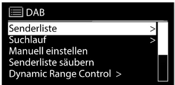 MEDION P85043 (MD 87385) - Hauptmenü im DAB-Radiomodus - 1
