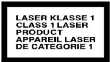 LASER KLASSE 1 CLASS 1 LASER PRODUCT APPAREIL LASER DE CATEGORIE 1