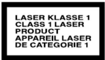 LASER KLASSE 1 CLASS 1 LASER PRODUCT APPAREIL LASER DE CATEGORIE 1