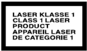 LASER KLASSE 1 CLASS 1 LASER PRODUCT APPAREIL LASER DE CATEGORIE 1