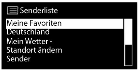 Senderliste Meine Favoriten Deutschland Mein Wetter - Standort ändern Sender