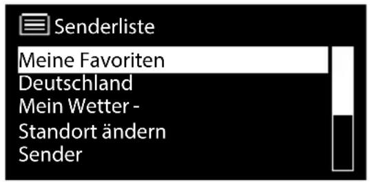 Senderliste Meine Favoriten Deutschland Mein Wetter - Standort ändern Sender