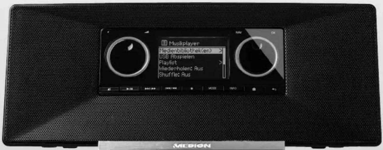 Musikplayer Medienbibliothek(en) USB Abspielen Playlist Wiederholen: Aus Shuffle: Aus