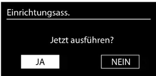 Einrichtungsass. Jetzt ausführen? JA NEIN