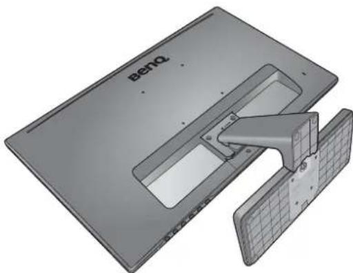 BENQ Mobiuz GW2475H - Anbringen des Monitorsockels. - 6