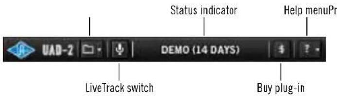 Universal Audio Apollo Solo USB - UAD Toolbar - 1