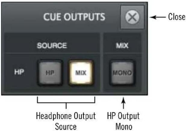 Universal Audio Apollo Solo USB - Cue Outputs Popover - 1
