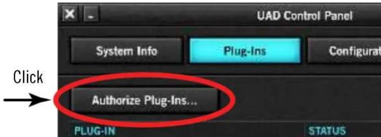 Universal Audio Apollo Solo USB - To manually authorize UAD plug-ins to run on the UAD device: - 2