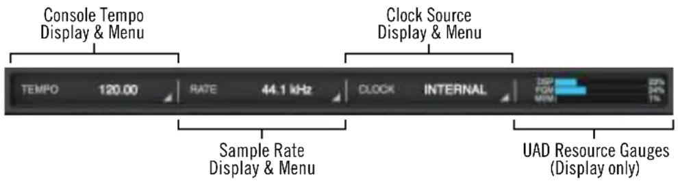 Universal Audio Apollo Solo USB - Info Bar - 1