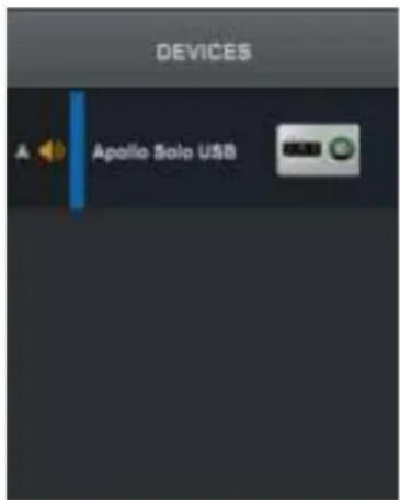 Universal Audio Apollo Solo USB - Devices Column - 1
