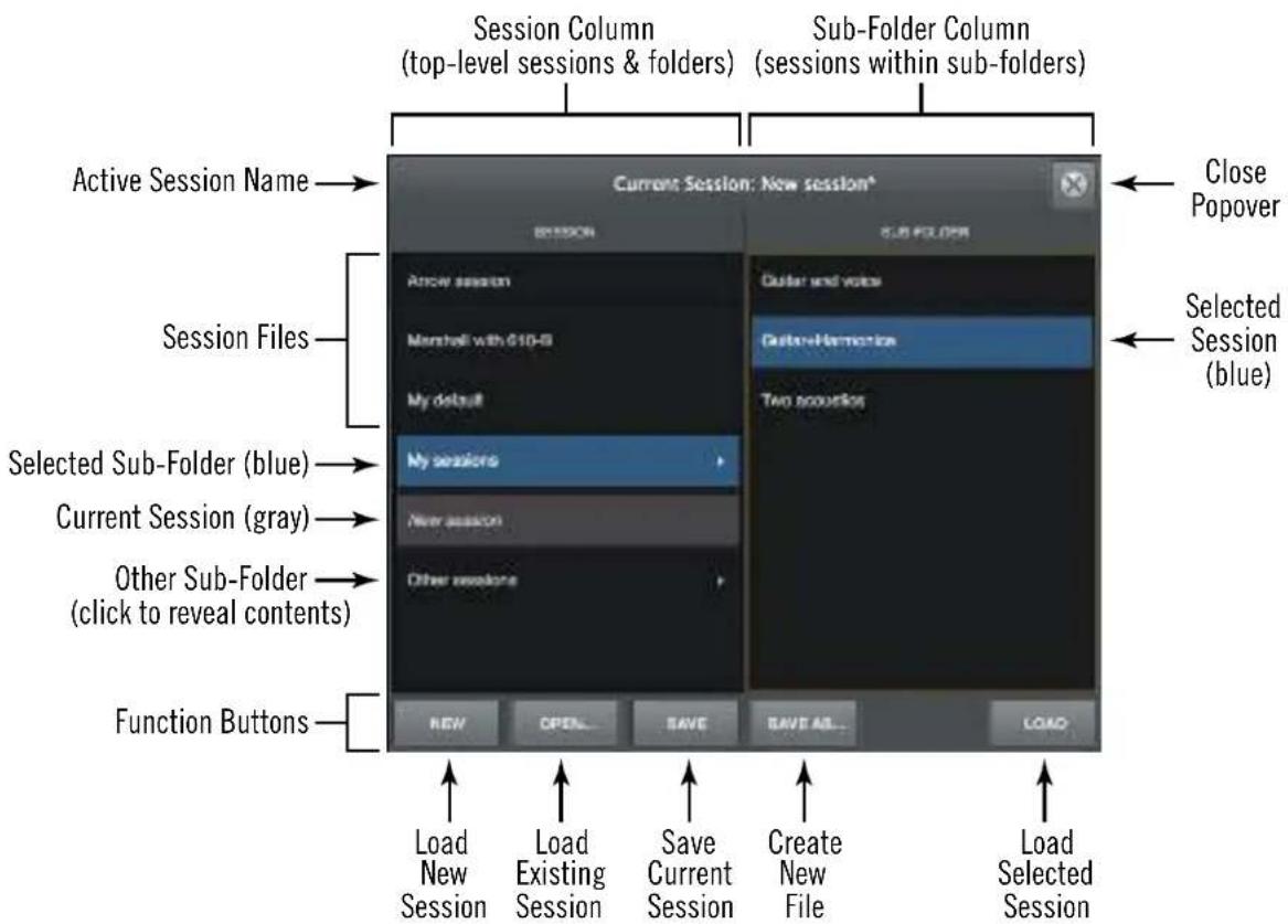 Universal Audio Apollo Solo USB - Sessions Manager Popover - 1