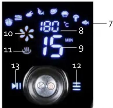 10 11 13 15 180 °C 8 MIN 9 12 7