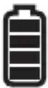 Simple black-and-white icon of a battery (no text or symbols)