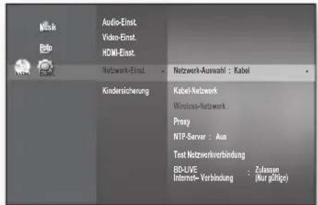 SAMSUNG BD-P1595A - Netzwerk-Auswahl - 1