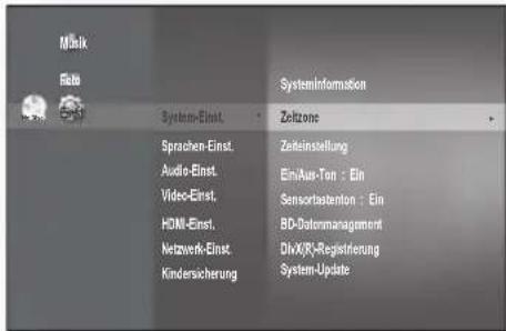 SAMSUNG BD-P1595A - Wählen Sie Ihre Zeitzone. - 1