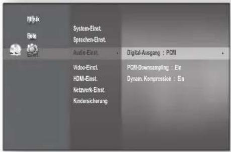 SAMSUNG BD-P1595A - TONWIEDERGABEOPTIONEN EINSTELLEN - 3
