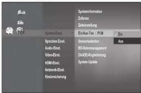 SAMSUNG BD-P1595A - Melodie für ein-/ausschalten einstellen - 1