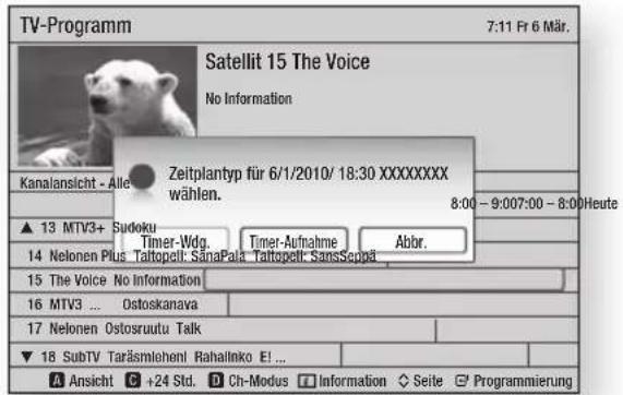SAMSUNG BD-C8900S - Benutzung der Taste Programmführer - 1