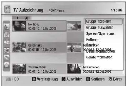 SAMSUNG BD-C8900S - Aufgenommenen Titel bearbeiten - 1