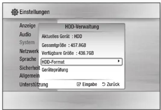 SAMSUNG BD-C8900S - HDD-Verwaltung - 1