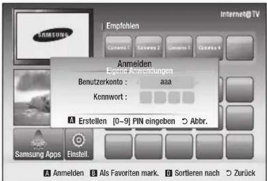SAMSUNG BD-C8500S - Benutzerkonto anmelden - 1