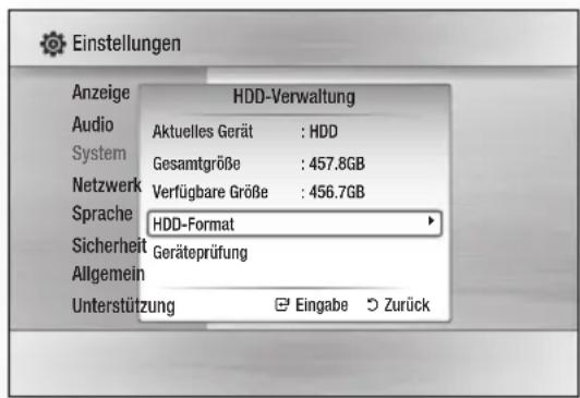 SAMSUNG BD-C8500S - HDD-Verwaltung - 1