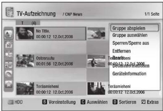 SAMSUNG BD-C8500S - Aufgenommenen Titel bearbeiten - 1