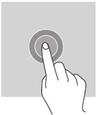 Hand pressing a circular button on a plain background (no text or symbols)