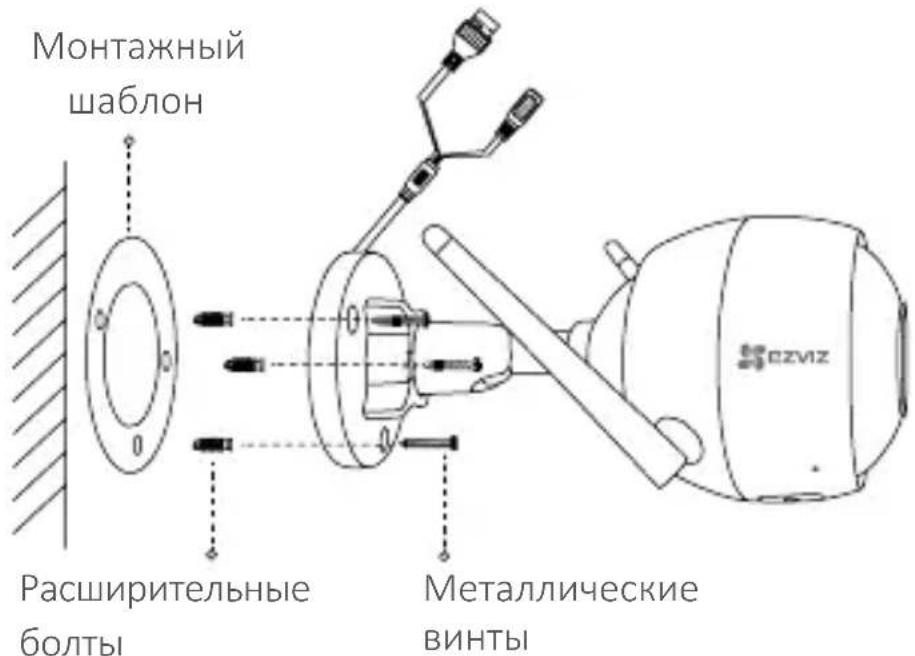 Монтажный шаблон Расширительные болты Metalлические винты
