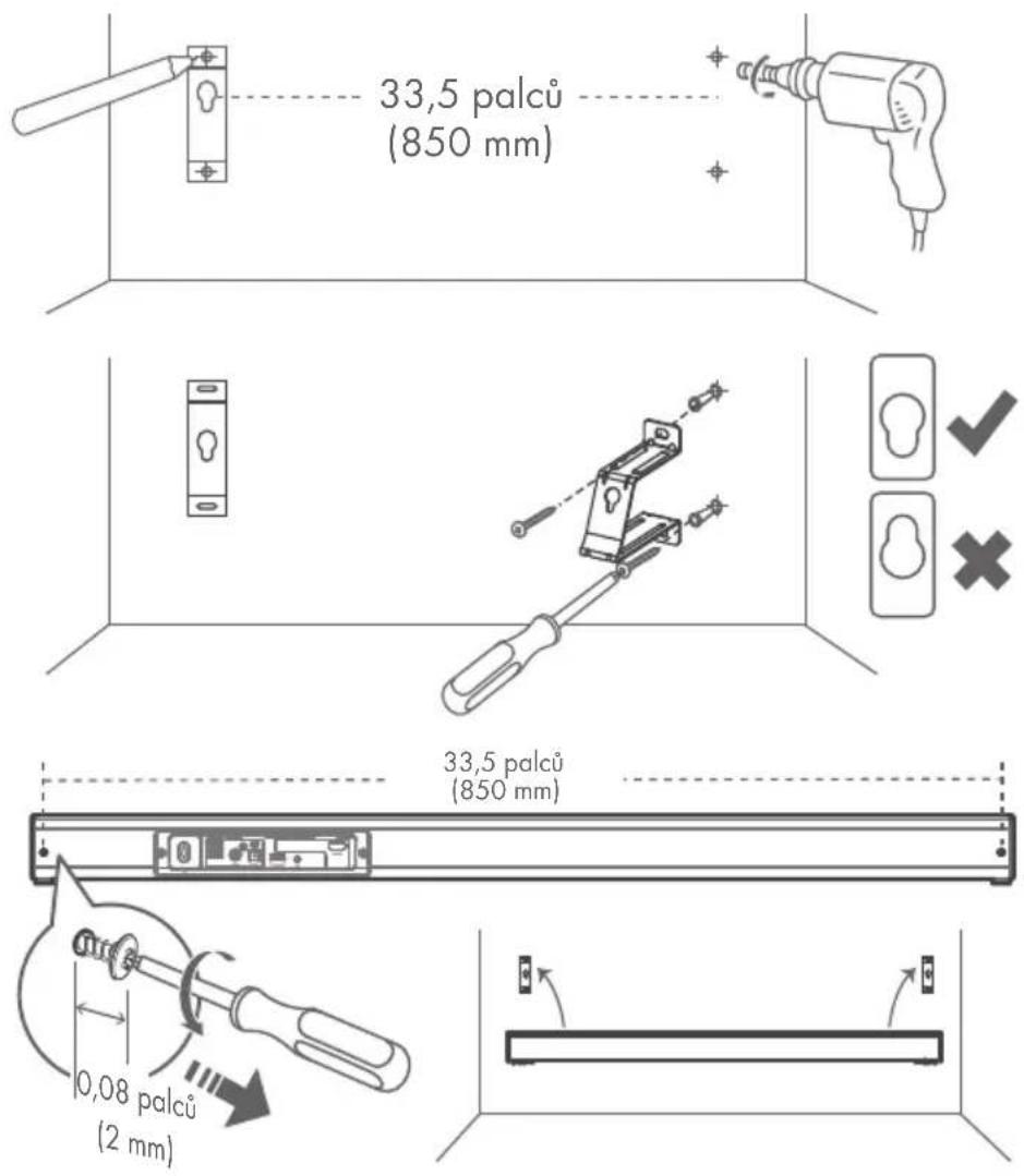 33,5 palců (850 mm) 33,5 palců (850 mm) 0,08 palců (2 mm)