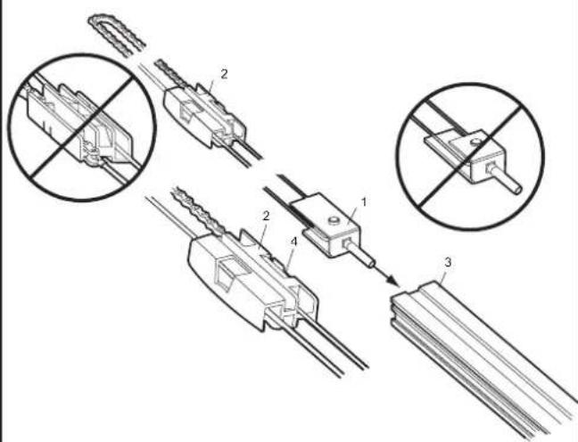 PARKSIDE PSGTA60 - Einführen von Ketten-/Kabel in die Schiene - 1