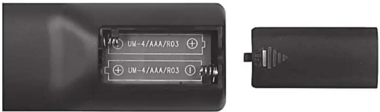 SILVERCREST SMRB 40 A1 - Insertar las pilas en el mando a distancia - 1