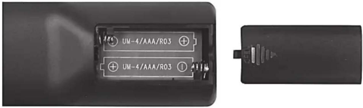 SILVERCREST SMRB 40 A1 - Inserir as pilhas no controlo remoto - 1
