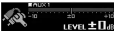AUX 1 -10 ±0 +10 LEVEL ±0 dB