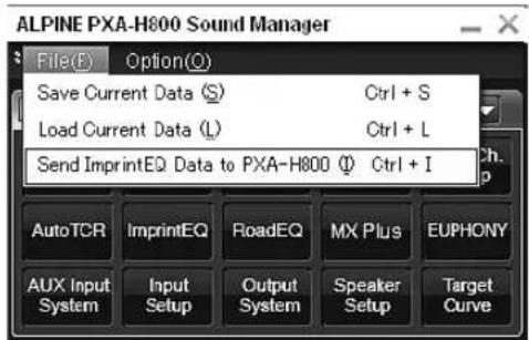 ALPINE PXA-H800 - Laden der ImprintEQ-Messdaten (File) - 1