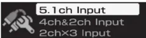 5.1ch Input 4ch&2ch Input 2ch×3 Input
