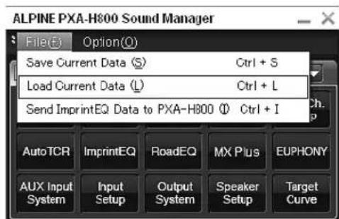 ALPINE PXA-H800 - Laden der Konfigurationsdaten (File) - 1