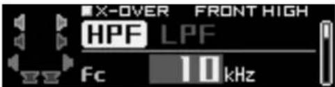X-OVER FRONT HIGH HPF LPF Fc 10 kHz