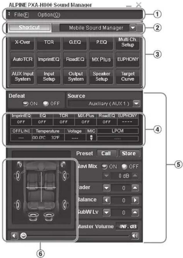 ALPINE PXA-H800 - Sound Manager for PXA-H800 - 1
