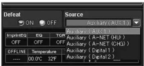 ALPINE PXA-H800 - Klicken Sie im Hauptmenü für „Source“ auf [★] wählen Sie die gewünschte Quelle im Pulldown-Menü aus, und klicken Sie sie an. - 1