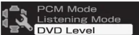 PCM Mode Listening Mode DVD Level