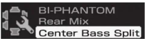 ALPINE PXA-H800 - Mischen des Bassbereich-Audio des Centers mit Front-L/R (Center Bass Split) - 1