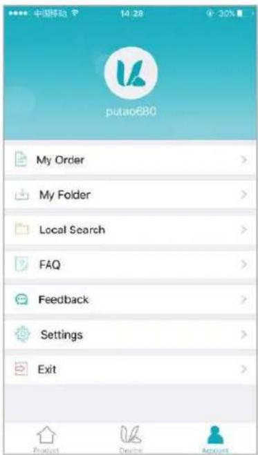 Vimtag B3 - Account Settings for Mobile Devices - 1
