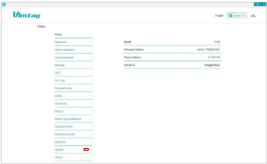 Vimtag B3 - Settings - 1