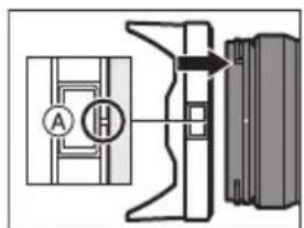 PANASONIC S-R2060 - ■ Entfernen einer Gegenlichtblende - 1