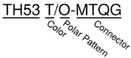 TH53 T/O-MTQG Color Polar Pattern Connector